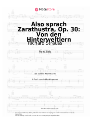 Sheet music, chords Richard Strauss - Also sprach Zarathustra, Op. 30: Von den Hinterweltlern