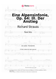 Sheet music, chords Richard Strauss - Eine Alpensinfonie, Op. 64: III. Der Anstieg