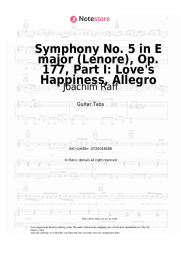 Sheet music, chords Joachim Raff - Symphony No. 5 in E major (Lenore), Op. 177, Part I: Love's Happiness, Allegro
