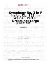 Sheet music, chords Joachim Raff - Symphony No. 3 in F major, Op. 153 ‘Im Walde’, Part II. Dreaming: Largo