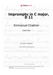 Sheet music, chords Emmanuel Chabrier - Impromptu in C major, D 11