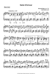 Sheet music, chords Edward Elgar - Salut d'Amour Op.12