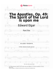 Sheet music, chords Edward Elgar - The Apostles, Op. 49: The Spirit of the Lord is upon me
