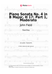 Sheet music, chords John Field - Piano Sonata No. 4 in B Major, H 17: Part 1, Moderato