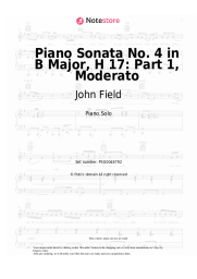 Sheet music, chords John Field - Piano Sonata No. 4 in B Major, H 17: Part 1, Moderato
