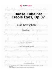 Sheet music, chords Louis Gottschalk - Danse Cubaine: Creole Eyes, Op.37