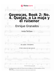 Sheet music, chords Enrique Granados - Goyescas, Book 2: No. 4. Quejas, o La maja y el ruisenor