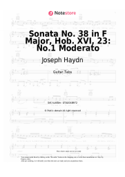 Sheet music, chords Joseph Haydn - Sonata No. 38 in F Major, Hob. XVI, 23: Part 1 Moderato