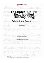 Sheet music, chords Edward MacDowell - 12 Etudes, Op.39: No.1 Jagdlied (Hunting Song)