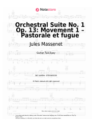 Sheet music, chords Jules Massenet - Orchestral Suite No. 1 Op. 13: Movement 1 – Pastorale et fugue