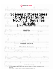 Sheet music, chords Jules Massenet - Scènes pittoresques (Orchestral Suite No.7): 3. Sous les tilleuls