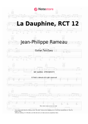 Sheet music, chords Jean-Philippe Rameau - La Dauphine, RCT 12
