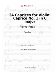 Sheet music, chords Pierre Rode - 24 Caprices for Violin: Caprice No. 1 in C major