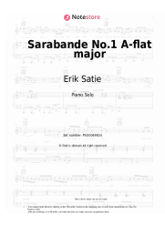 Sheet music, chords Erik Satie - Sarabande No.1 A-flat major