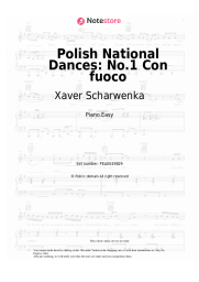 Sheet music, chords Xaver Scharwenka - Polish National Dances, Op.3: No.1 Con fuoco (E-flat minor)