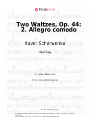 Sheet music, chords Xaver Scharwenka - Two Waltzes, Op. 44: 2. Allegro comodo