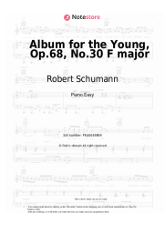 Sheet music, chords Robert Schumann - Album for the Young, Op.68, No.30 F major