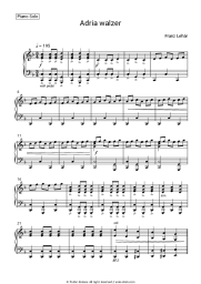 Sheet music, chords Franz Lehár - Adria, Op. 24