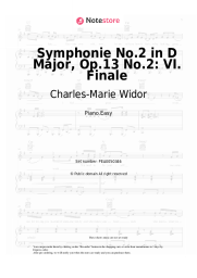 Sheet music, chords Charles-Marie Widor - Symphonie No.2 in D Major, Op.13 No.2: VI. Finale