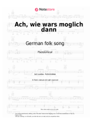 undefined German folk song - Ach, wie wars moglich dann