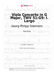 Sheet music, chords Georg Philipp Telemann - Viola Concerto in G Major, TWV 51:G9: I. Largo