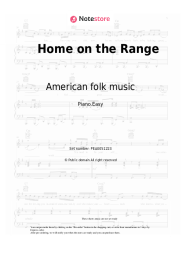 Sheet music, chords American folk music, Western music - Home on the Range