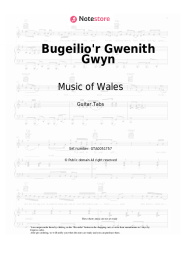 Sheet music, chords Music of Wales - Bugeilio'r Gwenith Gwyn