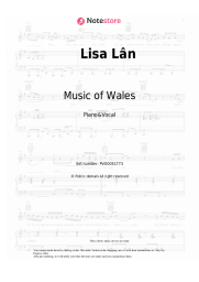Sheet music, chords Music of Wales - Lisa Lân