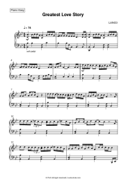 Sheet music, chords LANCO - Greatest Love Story