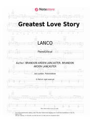 Sheet music, chords LANCO - Greatest Love Story