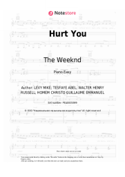 Sheet music, chords The Weeknd, Gesaffelstein - Hurt You