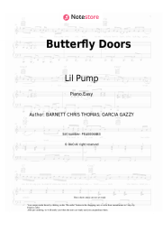 Sheet music, chords Lil Pump - Butterfly Doors
