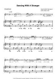 Sheet music, chords Sam Smith, Normani - Dancing With A Stranger