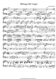 Sheet music, chords Astor Piazzolla - Milonga Del Angel