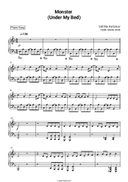 Sheet music, chords Call Me Karizma - Monster (Under My Bed)