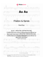Sheet music, chords Filatov & Karas - Au Au