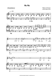 Sheet music, chords Filatov & Karas - Au Au