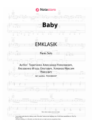 Sheet music, chords EMKLASIK - Baby
