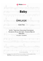 Sheet music, chords EMKLASIK - Baby