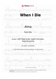Sheet music, chords Alma - When I Die
