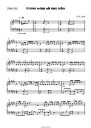 Sheet music, chords LEA, Cyril - Immer wenn wir uns sehn
