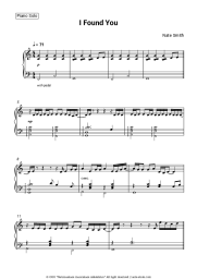 Sheet music, chords Nate Smith - I Found You