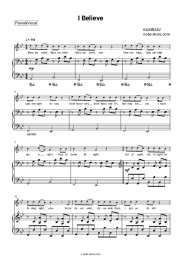 Sheet music, chords KAMRAD - I Believe