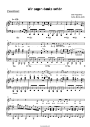 Sheet music, chords Die Flippers - Wir sagen danke schön