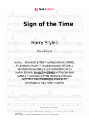 Sheet music, chords Harry Styles - Sign of the Time