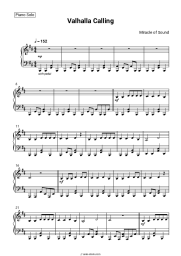 Sheet music, chords Miracle of Sound - Valhalla Calling