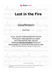 Sheet music, chords Gesaffelstein, The Weeknd - Lost in the Fire