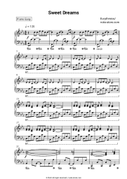 Sheet music, chords Eurythmics - Sweet Dreams