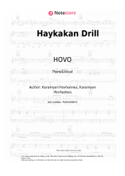 Sheet music, chords HOVO - Haykakan Drill
