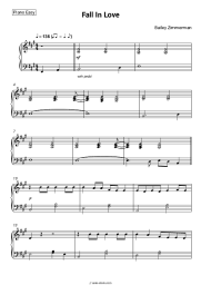 Sheet music, chords Bailey Zimmerman - Fall In Love